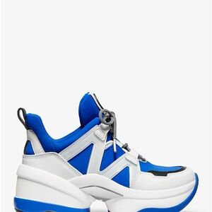 Michael Kors Blue and White Sneakers